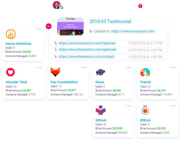 partners information cards